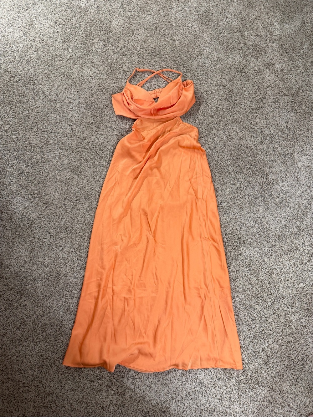 Princess Polly Orange Crisscross Back Maxi Dress